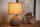 Tischlampe Keramik Stoff Braun E14 26 cm klein blendarm