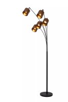 XXL Bogenlampe Metall Schwarz Rostbraun 200 cm 5-flmg