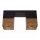 Deckenleuchte Industrial Schwarz Gold E27 L:32cm Metall