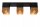 Deckenlampe Metall Gold Schwarz L:54 cm E27 3-flammig