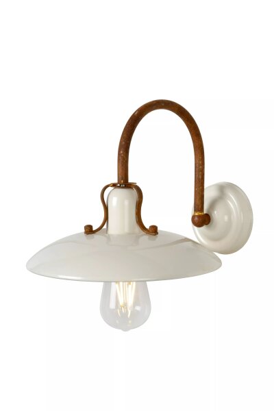 Wandlampe Metall Beige Rostbraun T:32 cm E27 Industrial