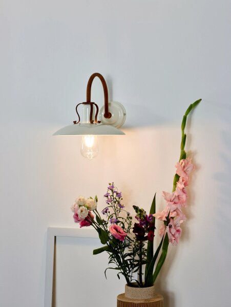 Wandlampe Metall Beige Rostbraun T:32 cm E27 Industrial