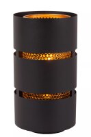 Elegante Tischlampe Schwarz Gold Metall E27 30 cm klein