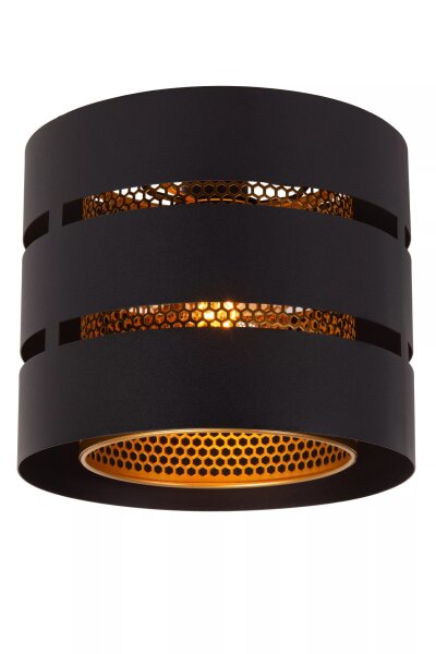 Elegante Deckenleuchte Schwarz Gold Metall E27 Ø26 cm