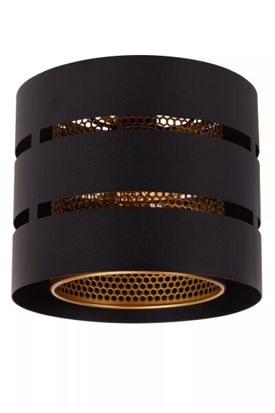 Elegante Deckenleuchte Schwarz Gold Metall E27 Ø26 cm