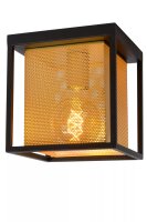 Deckenlampe Metall Gold Schwarz B:20 cm E27 Industrie