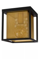 Deckenlampe Metall Gold Schwarz B:20 cm E27 Industrie