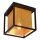Deckenlampe Metall Gold Schwarz B:20 cm E27 Industrie