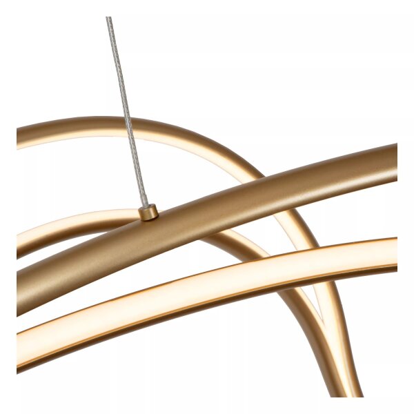 Geschwungene LED Hängelampe Gold L:160 cm 2700 K Modern
