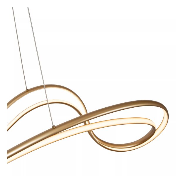 Geschwungene LED Hängelampe Gold L:160 cm 2700 K Modern