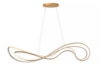 Geschwungene LED H&auml;ngelampe Gold L:160 cm 2700 K Modern