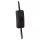 Schwarze Wandlampe E27 Metall L:35 cm E27 Kabel Stecker