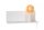 Weiße Wandlampe E27 Metall L:35 cm E27 Kabel Stecker