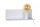 Weiße Wandlampe E27 Metall L:35 cm E27 Kabel Stecker
