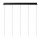 LED Pendelleuchte Glas Metall Schwarz 2700 K 95 cm lang