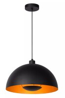 Pendelleuchte Metall Schwarz Gold E27 Ø40 cm...
