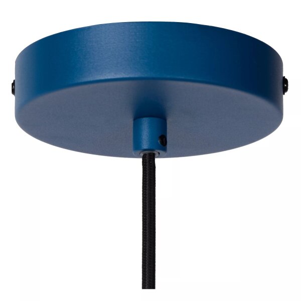 Pendelleuchte Metall Blau Gold E27 Ø40 cm Industrial