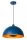 Pendelleuchte Metall Blau Gold E27 Ø40 cm Industrial