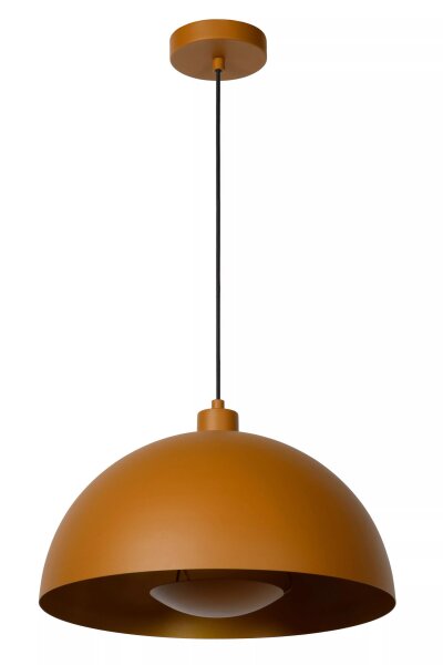Hängelampe Metall Ockergelb Gold E27 Ø40 cm Industrie