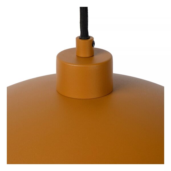 Hängelampe Metall Ockergelb Gold E27 Ø40 cm Industrie