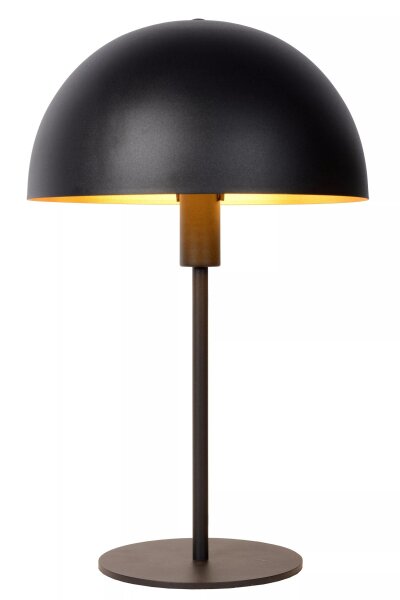 Schwarze Tischlampe Metall indirekt E14 40 cm Industrie