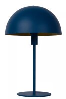 Blaue Tischlampe Metall indirekt E14 40 cm Industrie