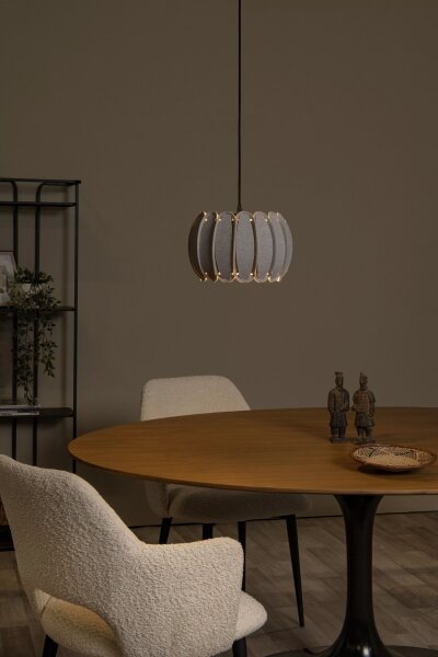 Hängelampe blendarm Filz Grau E27 rund Ø30 cm Modern