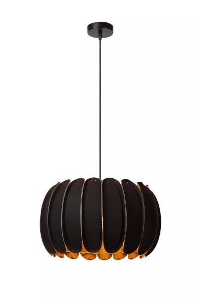Hängelampe blendarm Filz Schwarz E27 rund Ø40 cm Modern