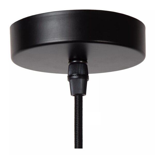 Hängelampe blendarm Filz Schwarz E27 rund Ø40 cm Modern
