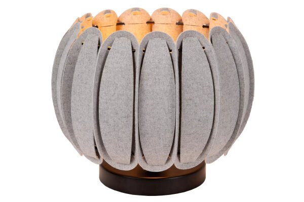 Tischleuchte blendarm Filz Grau E27 19,5 cm Modern