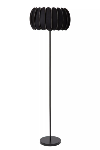 Stehleuchte blendarm Filz Schwarz E27 156 cm gemütlich