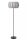 Stehleuchte blendarm Filz Grau E27 156 cm gemütlich