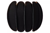 Wandlampe blendarm Filz Schwarz E27 T:15 cm wohnlich