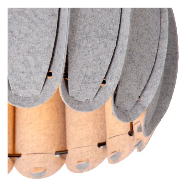 Deckenleuchte Grau Filz Modern E27 Ø30 cm blendarm
