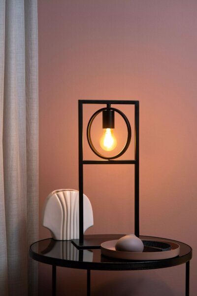 Tischlampe Retro Metall Schwarz E27 50 cm beweglich