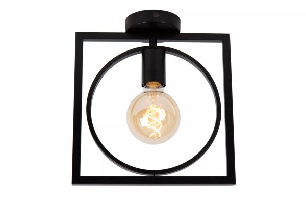 Deckenlampe Retro Metall Schwarz E27 L:28 cm beweglich