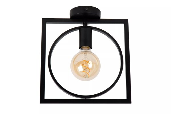 Deckenlampe Retro Metall Schwarz E27 L:28 cm beweglich