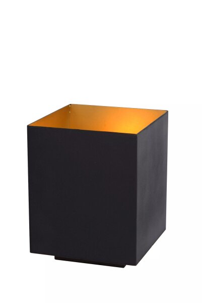 Stilvolle Tischlampe Metall Schwarz Gold B:12 cm E14