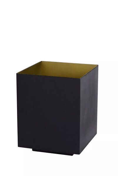 Stilvolle Tischlampe Metall Schwarz Gold B:12 cm E14