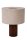 Natürliche Tischlampe Holz Stoff E27 31,5 cm gemütlich