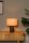 Natürliche Tischlampe Holz Stoff E27 31,5 cm gemütlich