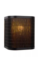 Nat&uuml;rliche Wandlampe Bambus Metall Natur H:20 cm E27