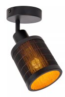 Deckenstrahler Bambus Metall H:23 cm E27 verstellbar
