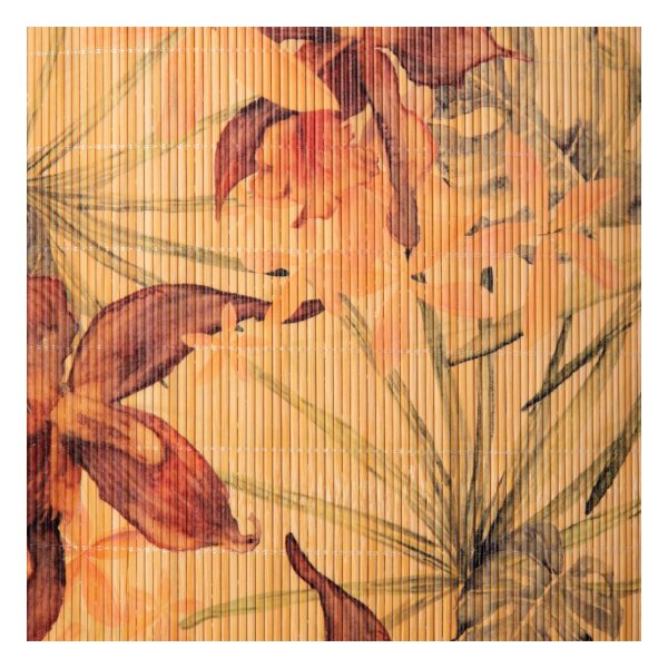 Pendelleuchte Bambus Florales Muster E27 110 cm in Gold