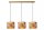 Pendelleuchte Bambus Florales Muster E27 110 cm in Gold