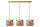 Pendelleuchte Bambus Florales Muster E27 110 cm in Gold