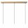 Pendelleuchte Bambus Florales Muster E27 110 cm in Gold