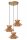 Hängelampe Papier Metall Natur Gold E27 L:60,9 cm