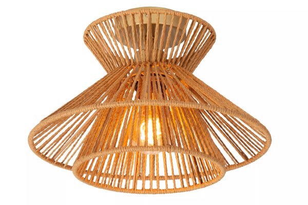 Deckenlampe Papier Natur Gold E27 L:32 cm blendarm