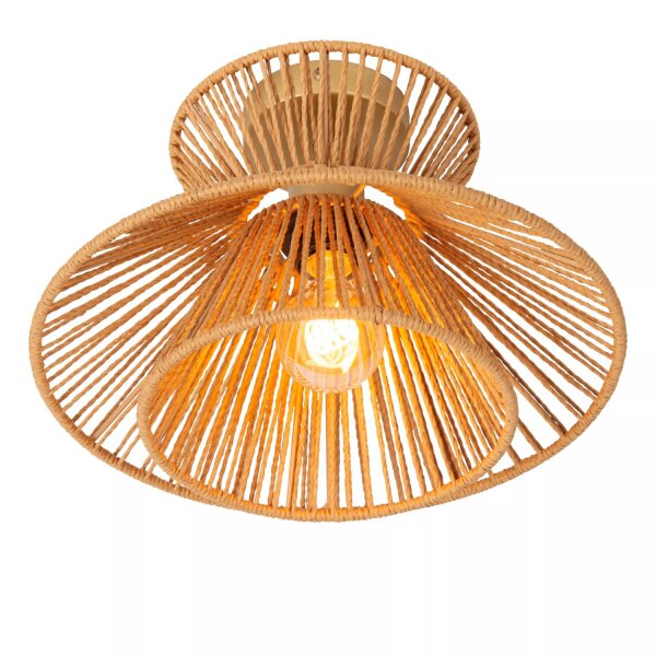 Deckenlampe Papier Natur Gold E27 L:32 cm blendarm